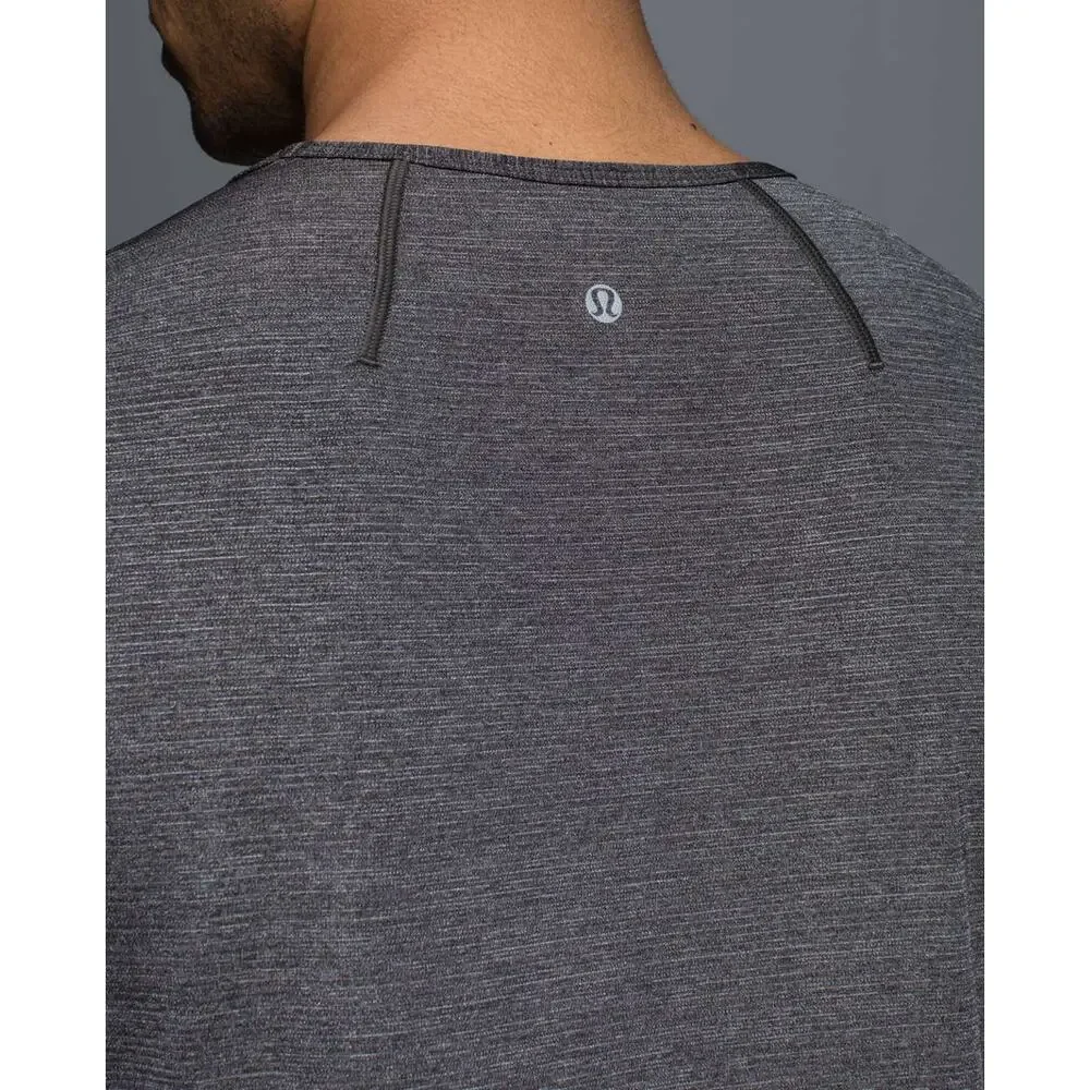 LULULEMON Men's Non-Stop Crew In Heathered Black - Picture 5 of 10